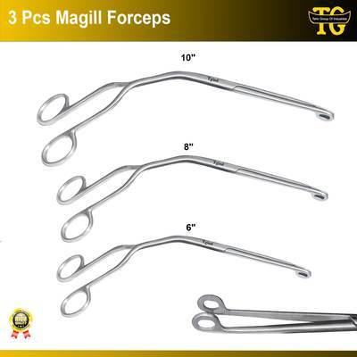 Magil Forceps Set, surgical instruments, TGI's own catalog photograph