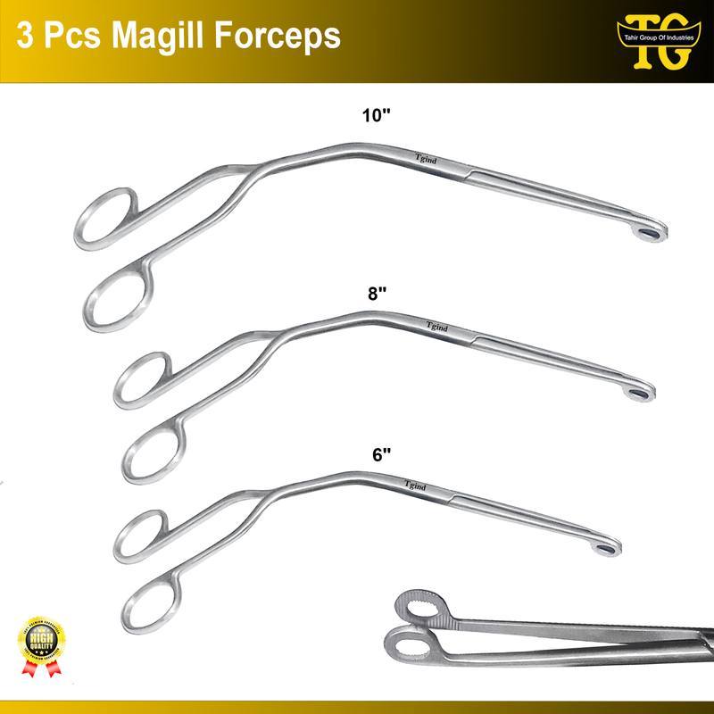 Magil Forceps Set, surgical instruments, TGI's own catalog photograph