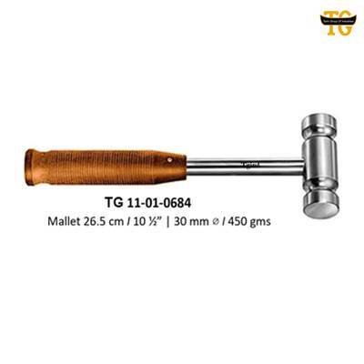 Mallet, orthopedic instruments, TGI's own catalog photograph