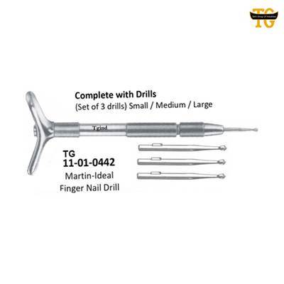 Martin-Ideal Finger Nail Drill, orthopedic instruments, TGI's own catalog photograph