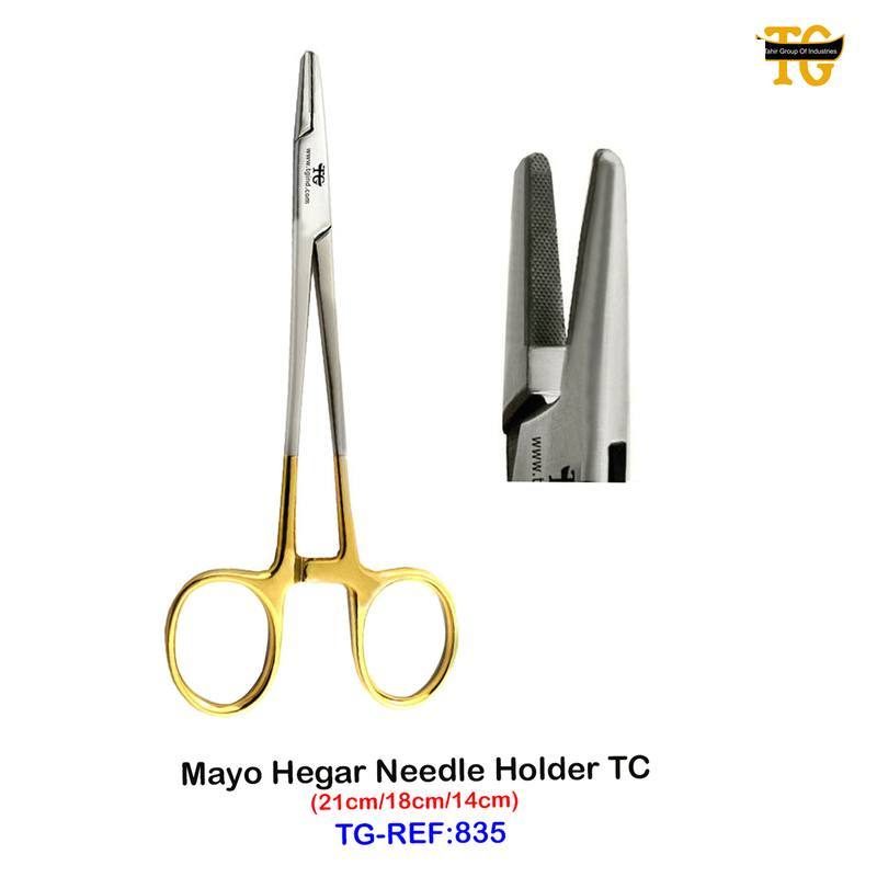 Mayo Hegar Needle Holder TC, dental instruments, TGI's own catalog photograph