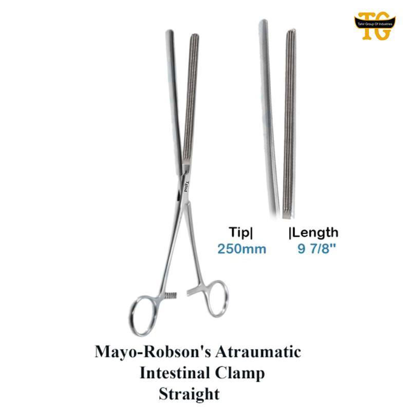 Mayo-Robson's Atraumatic Intestinal Clamp, surgical instruments, TGI's own catalog photograph