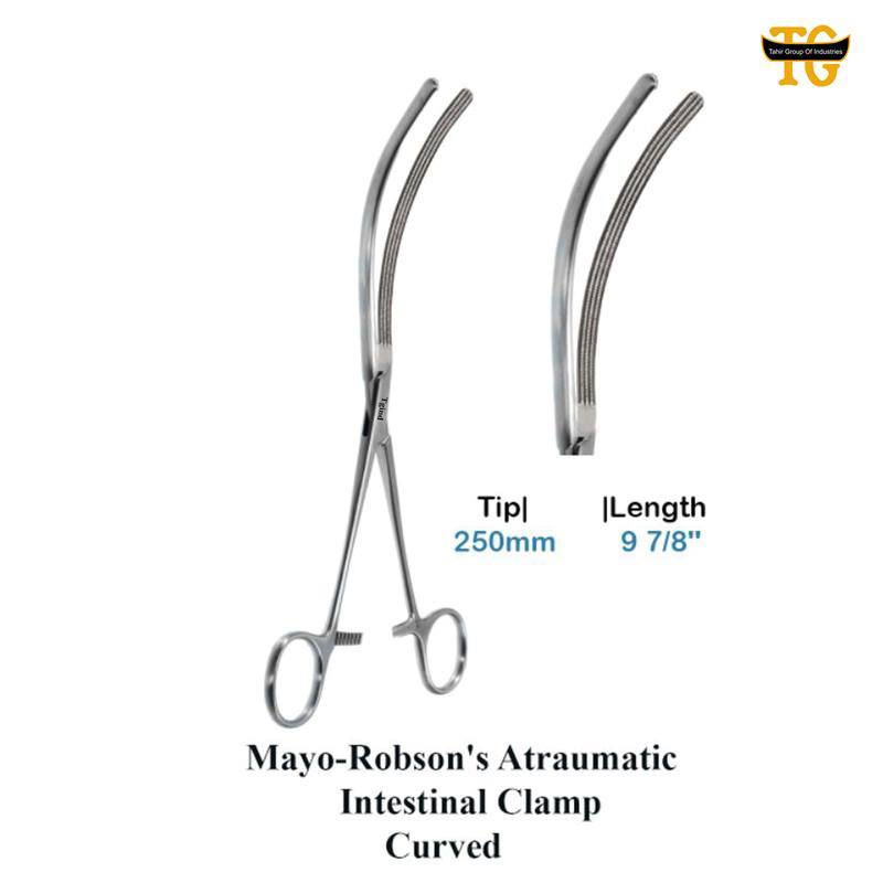 Mayo-Robson's Atraumatic Intestinal Clamp, surgical instruments, TGI's own catalog photograph