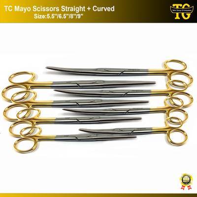Mayo Scissors TC Set, surgical instruments, TGI's own catalog photograph