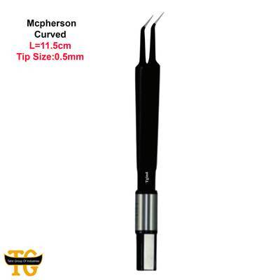 MCpherson Forceps Curved, electrosurgical instruments, TGI's own catalog photograph