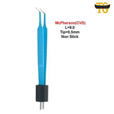 MCpherson Forceps Curved, electrosurgical instruments, TGI's own catalog photograph