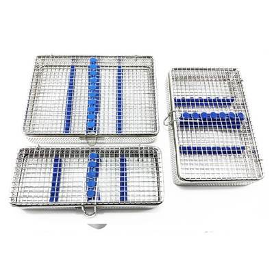 Mesh Cassette, hollowware and sterilization boxes, TGI's own catalog photograph