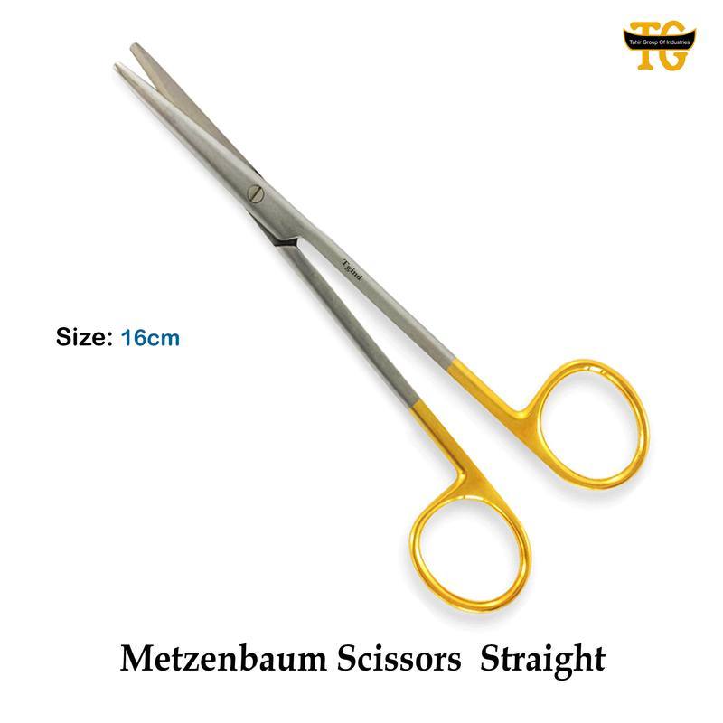 Metzenbaum Scissors Straight TC, surgical instruments, TGI's own catalog photograph