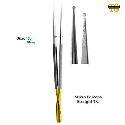 Micro Forceps TC, surgical instruments, TGI's own catalog photograph