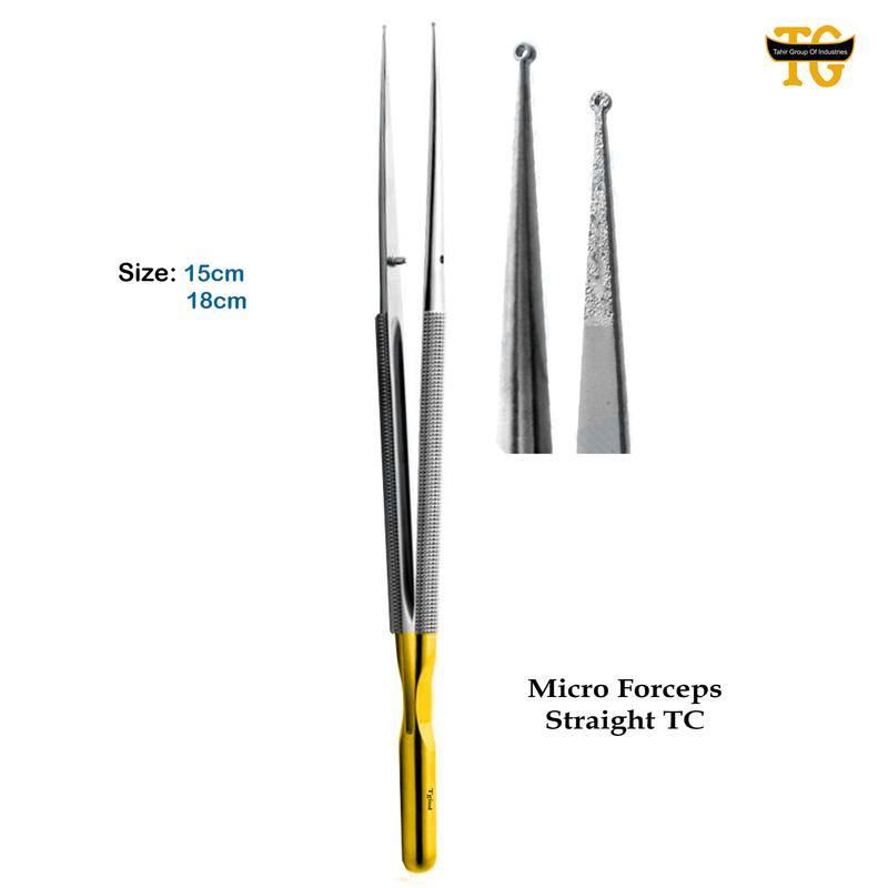 Micro Forceps TC, surgical instruments, TGI's own catalog photograph