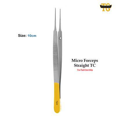 Micro Forceps TC, surgical instruments, TGI's own catalog photograph