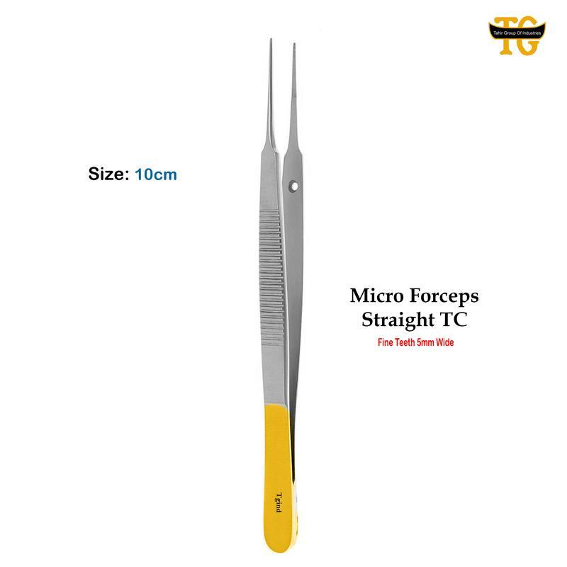Micro Forceps TC, surgical instruments, TGI's own catalog photograph