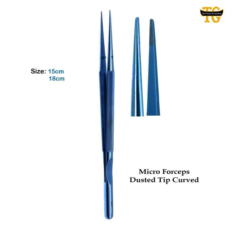 Micro Forceps Titanium, surgical instruments, TGI's own catalog photograph