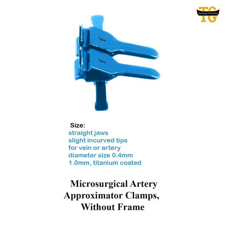 Microsurgical Artery Approximator Clamps, Without Frame, surgical instruments, TGI's own catalog photograph