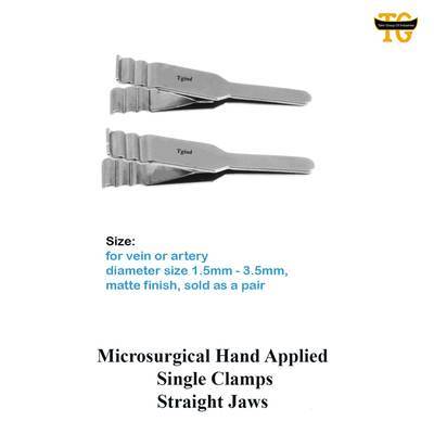 Microsurgical Artery Clamp, surgical instruments, TGI's own catalog photograph