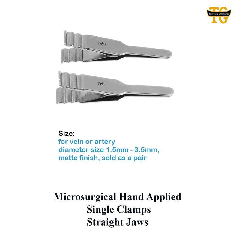 Microsurgical Artery Clamp, surgical instruments, TGI's own catalog photograph