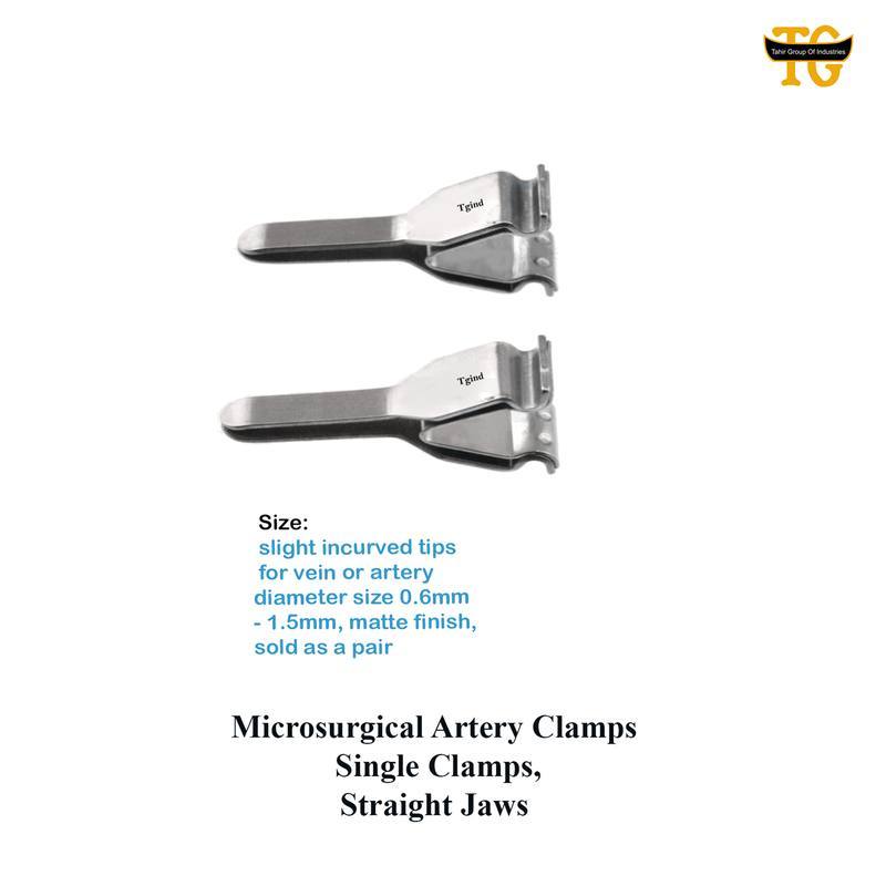 Microsurgical Artery Clamp, surgical instruments, TGI's own catalog photograph