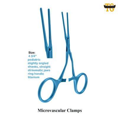 Microvascular Clamp, surgical instruments, TGI's own catalog photograph