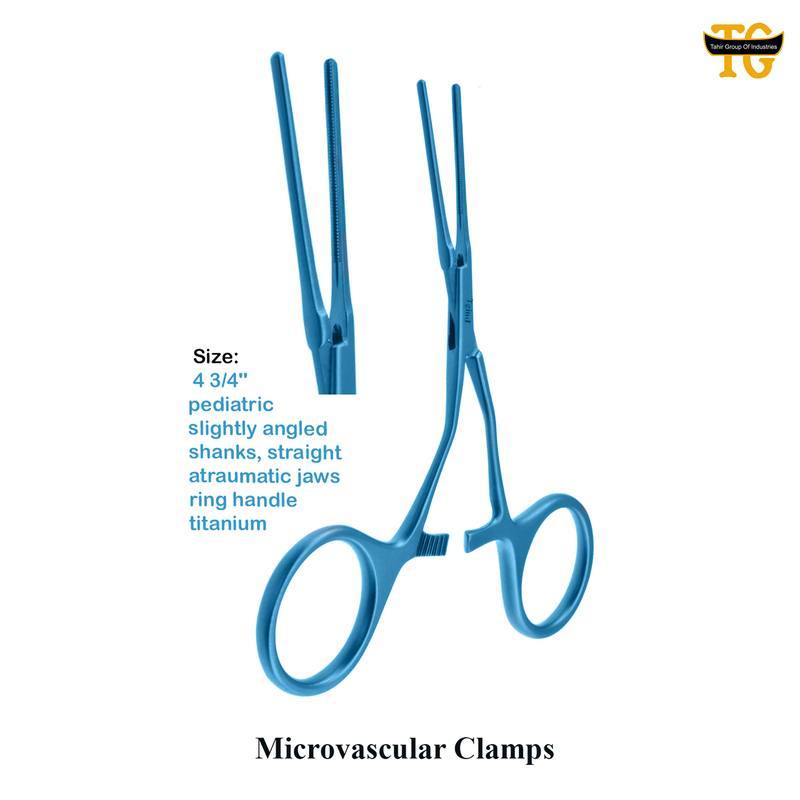 Microvascular Clamp, surgical instruments, TGI's own catalog photograph