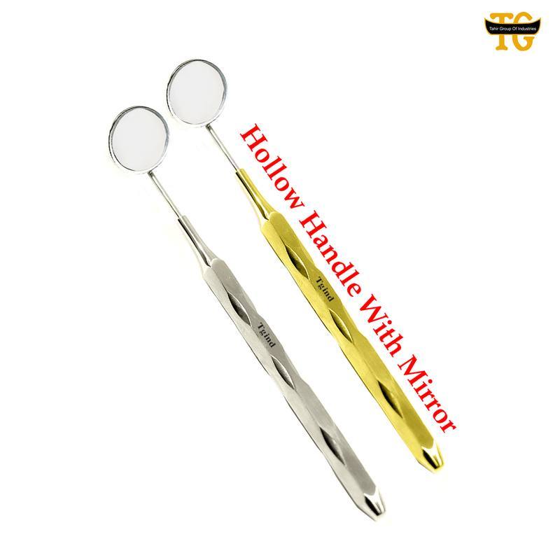 Hollow Handle With Mirror, dental instruments, TGI's own catalog photograph