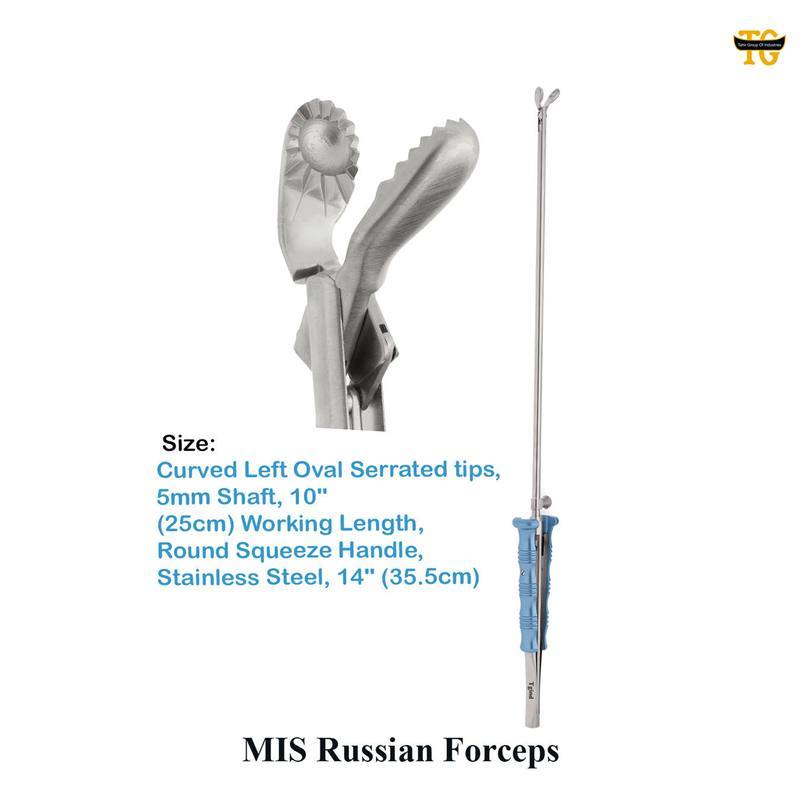 MIS Russian Forceps, surgical instruments, TGI's own catalog photograph