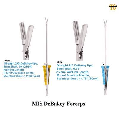 MIS DeBakey Forceps, surgical instruments, TGI's own catalog photograph