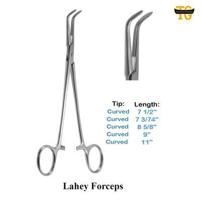 Lahey Forceps, surgical instruments, TGI's own catalog photograph
