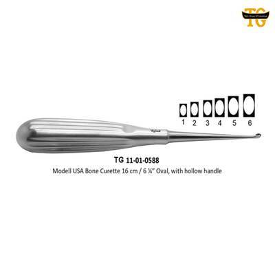 Modell USA Bone Curette, orthopedic instruments, TGI's own catalog photograph