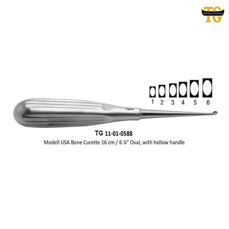 Modell USA Bone Curette, orthopedic instruments, TGI's own catalog photograph