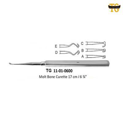 Molt Bone Curette, orthopedic instruments, TGI's own catalog photograph