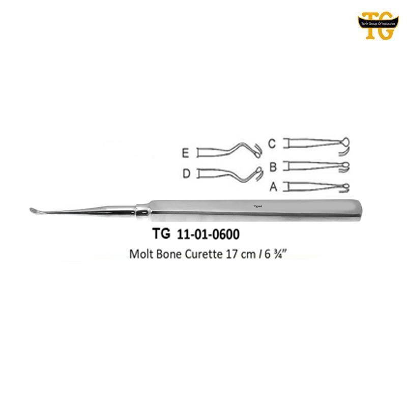 Molt Bone Curette, orthopedic instruments, TGI's own catalog photograph