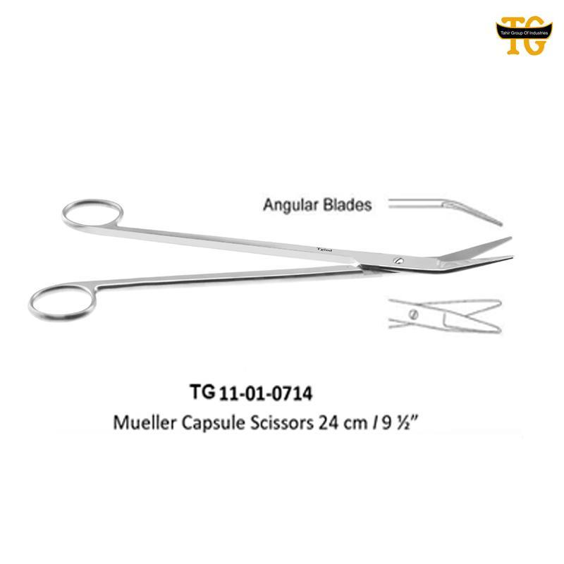 Mueller Capsule Scissors, orthopedic instruments, TGI's own catalog photograph