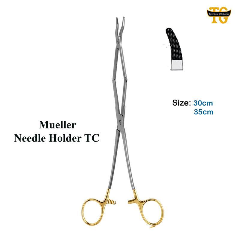 Mueller Needle Holder TC, surgical instruments, TGI's own catalog photograph