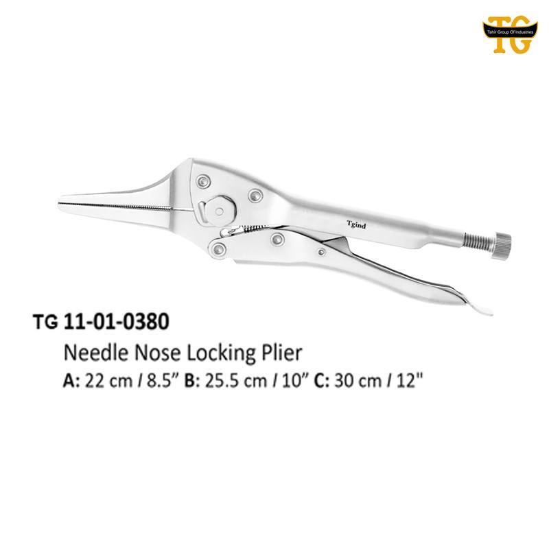 Needle Nose Locking Plier, orthopedic instruments, TGI's own catalog photograph