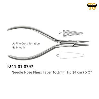 Needle Nose Plier, orthopedic instruments, TGI's own catalog photograph