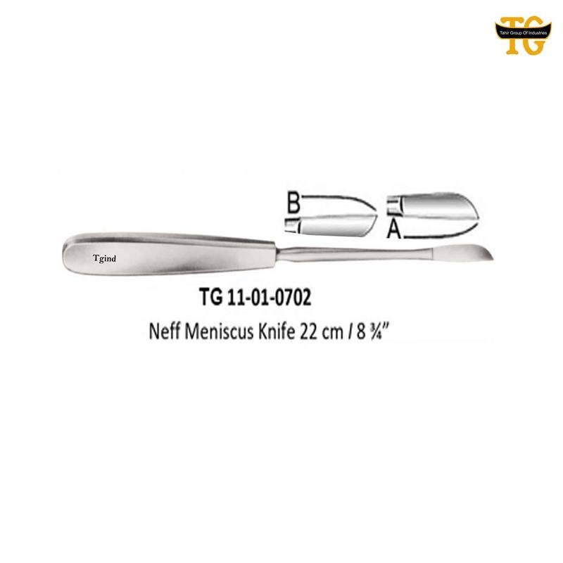 Neff Meniscus Knife, orthopedic instruments, TGI's own catalog photograph