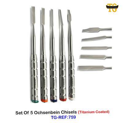 Ochsenbein Chisel Set, dental instruments, TGI's own catalog photograph