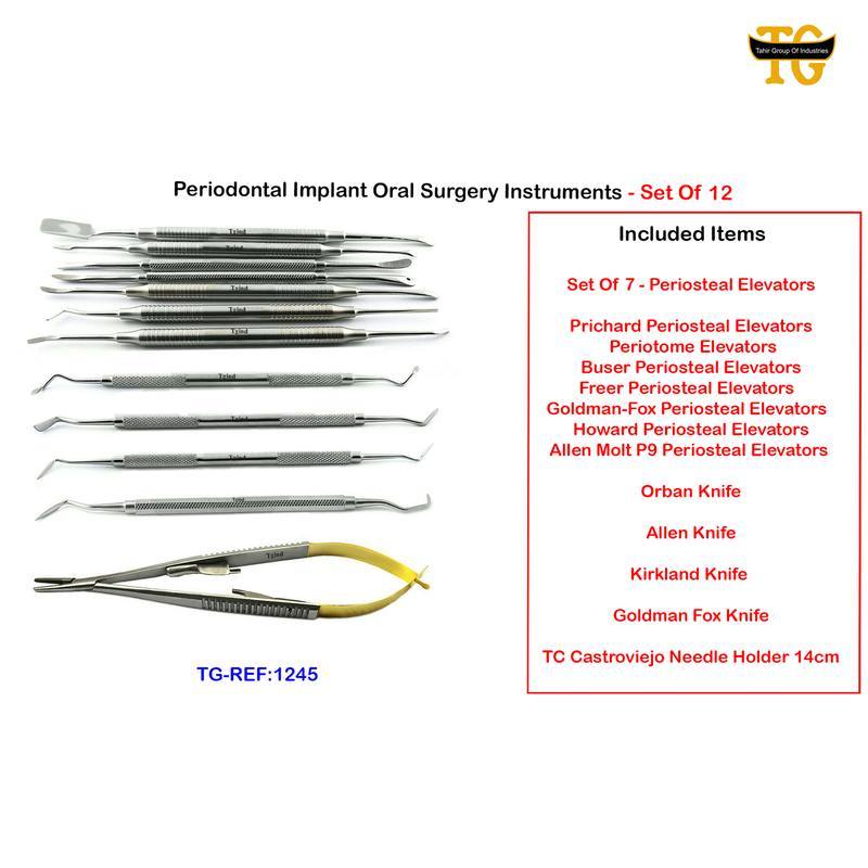Periodontal Implant Oral Surgery Instruments, dental instruments, TGI's own catalog photograph