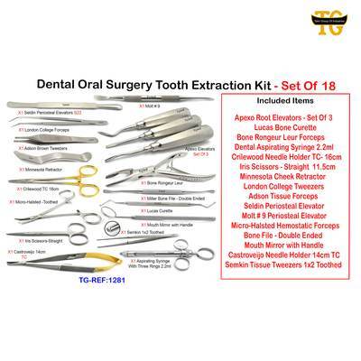 Dental Oral Surgery Tooth Extraction Kit, TGI's own catalog photograph