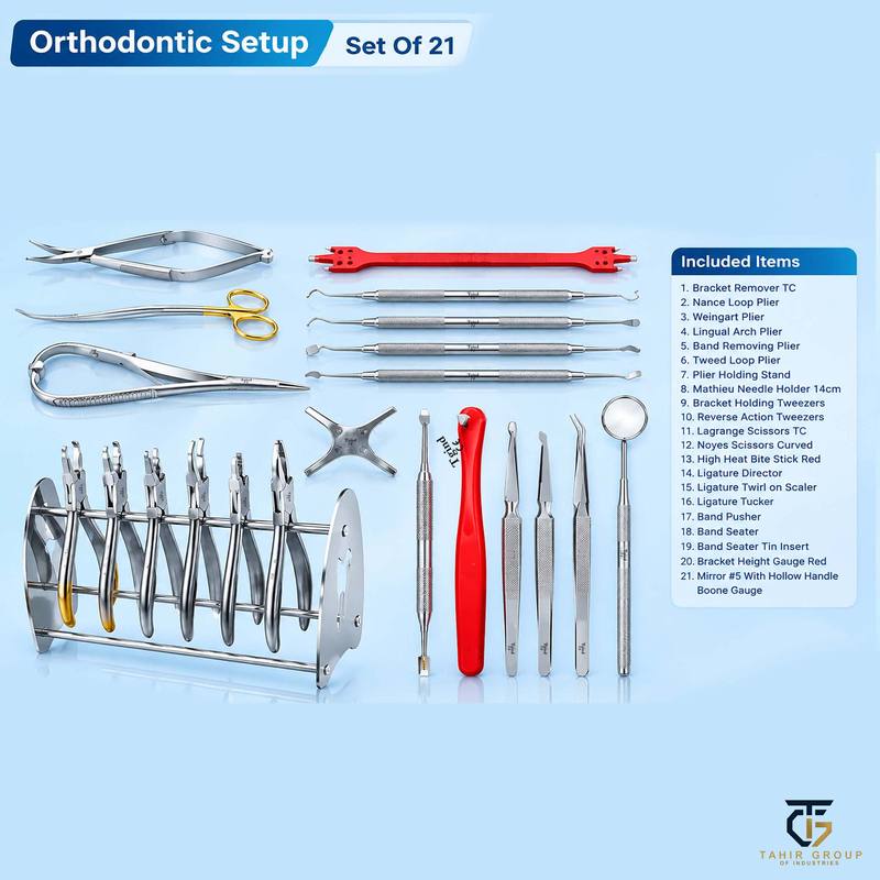 Orthodontic Setup, dental instruments, TGI's own catalog photograph