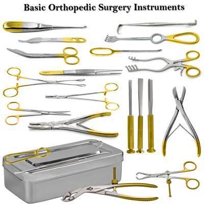 Basic Orthopedic Surgery Instruments, orthopedic instruments, TGI's own catalog photograph