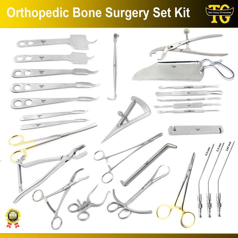 Orthopedic Bone Surgery Set Kit, orthopedic instruments, TGI's own catalog photograph