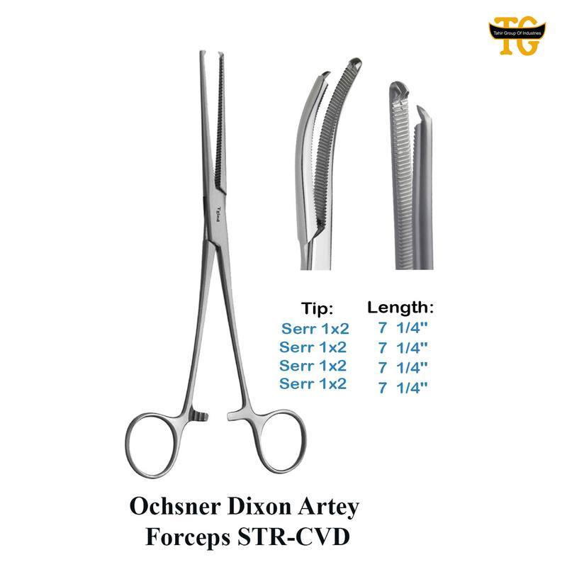 Oschner Dixen Artery Forceps, surgical instruments, TGI's own catalog photograph