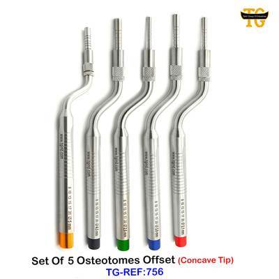 Set Of 5 Osteotomes Offset, TGI's own catalogue photograph