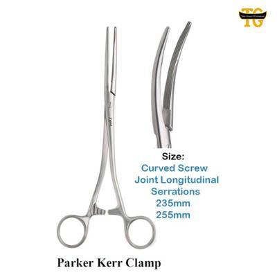 Parker Kerr Clamp, surgical instruments, TGI's own catalog photograph