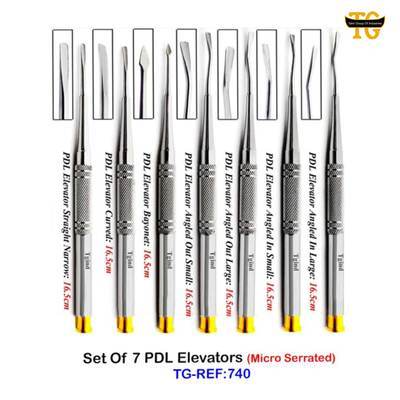 PDL Elevator Set, dental instruments, TGI's own catalog photograph