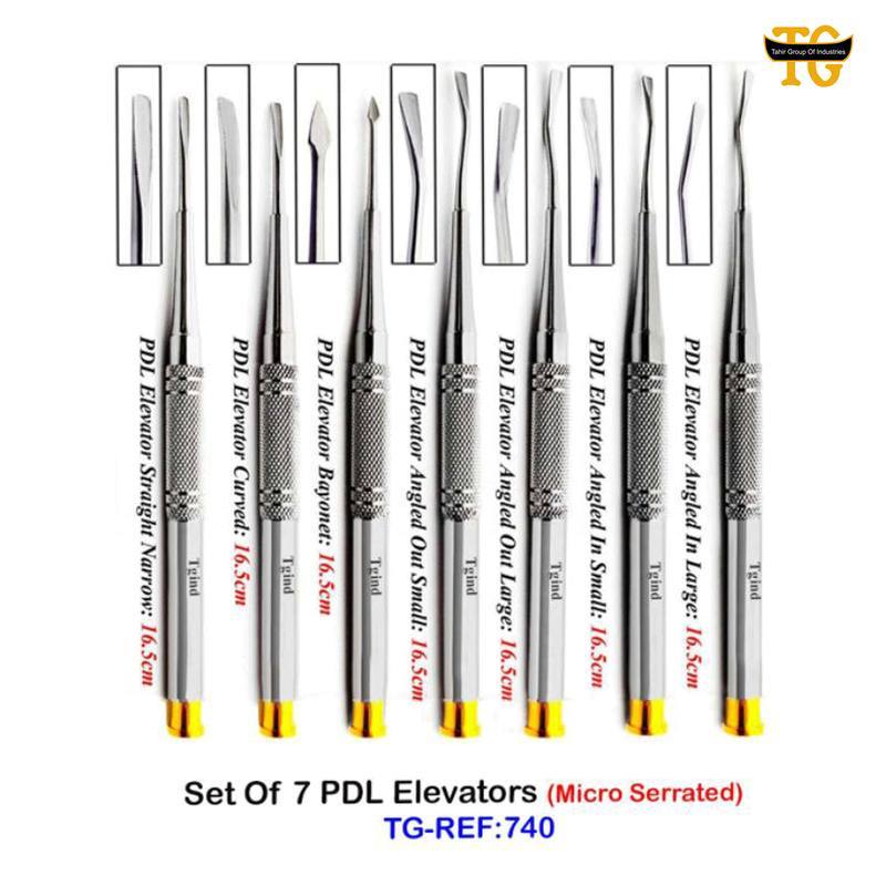 PDL Elevator Set, dental instruments, TGI's own catalog photograph
