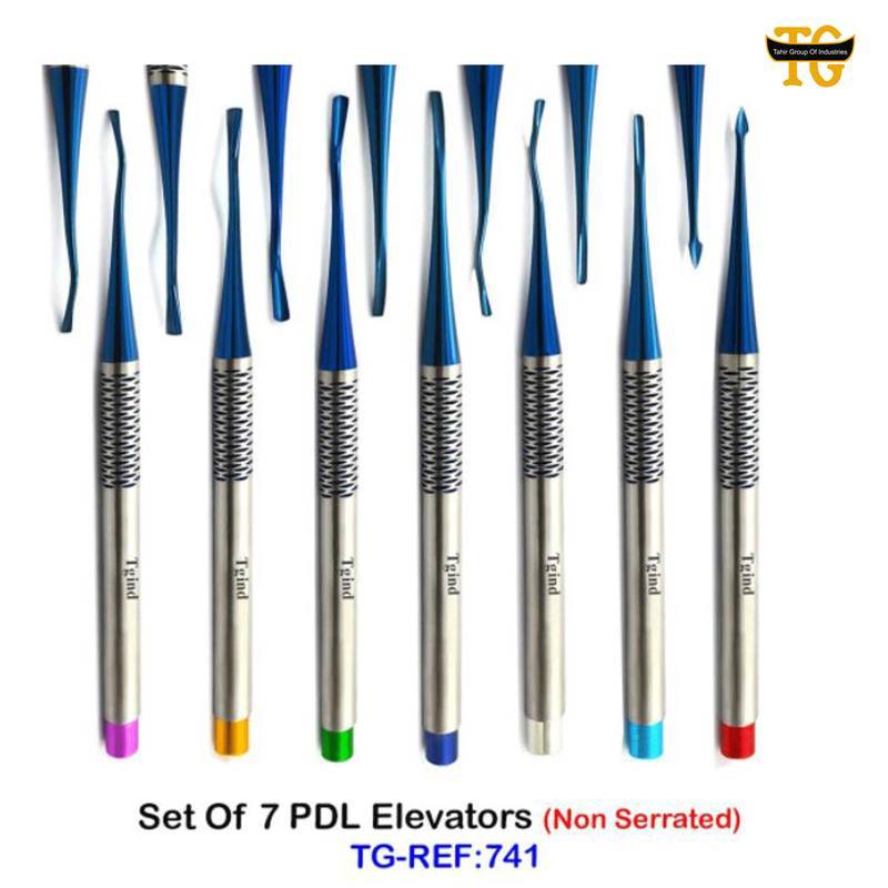 PDL Elevator Set, dental instruments, TGI's own catalog photograph
