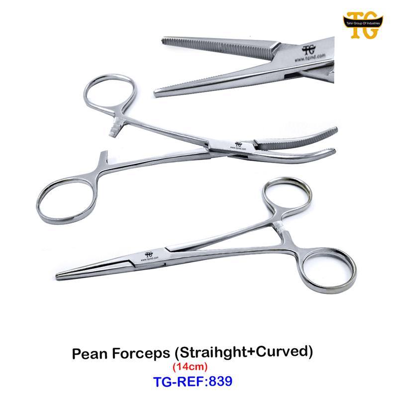 Pean Forceps (Straihght+Curved), dental instruments, TGI's own catalog photograph