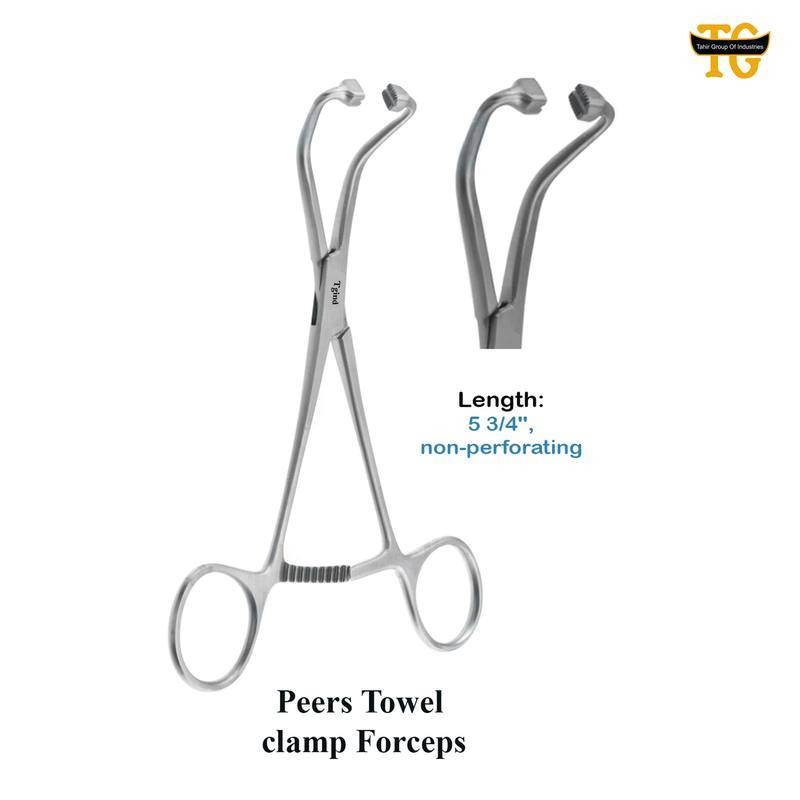 Peers Towel Forceps, dental instruments, TGI's own catalog photograph